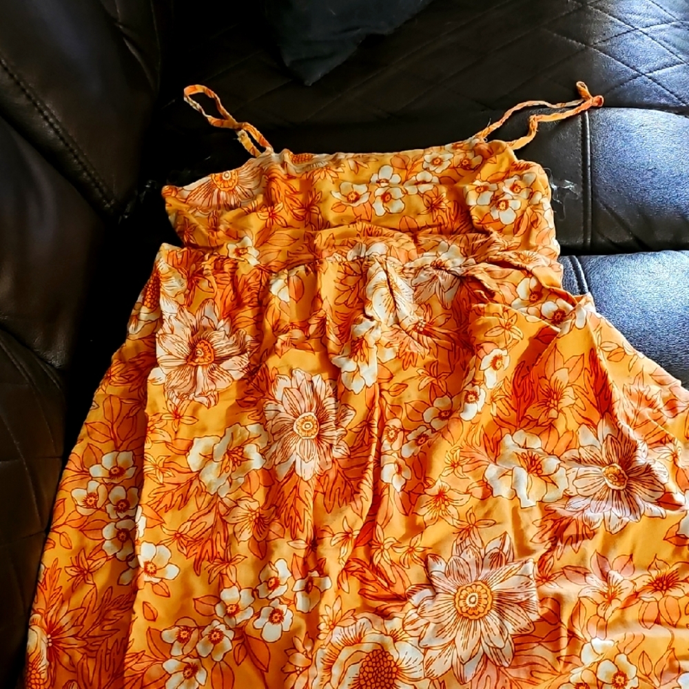 Floral Orange Sundress